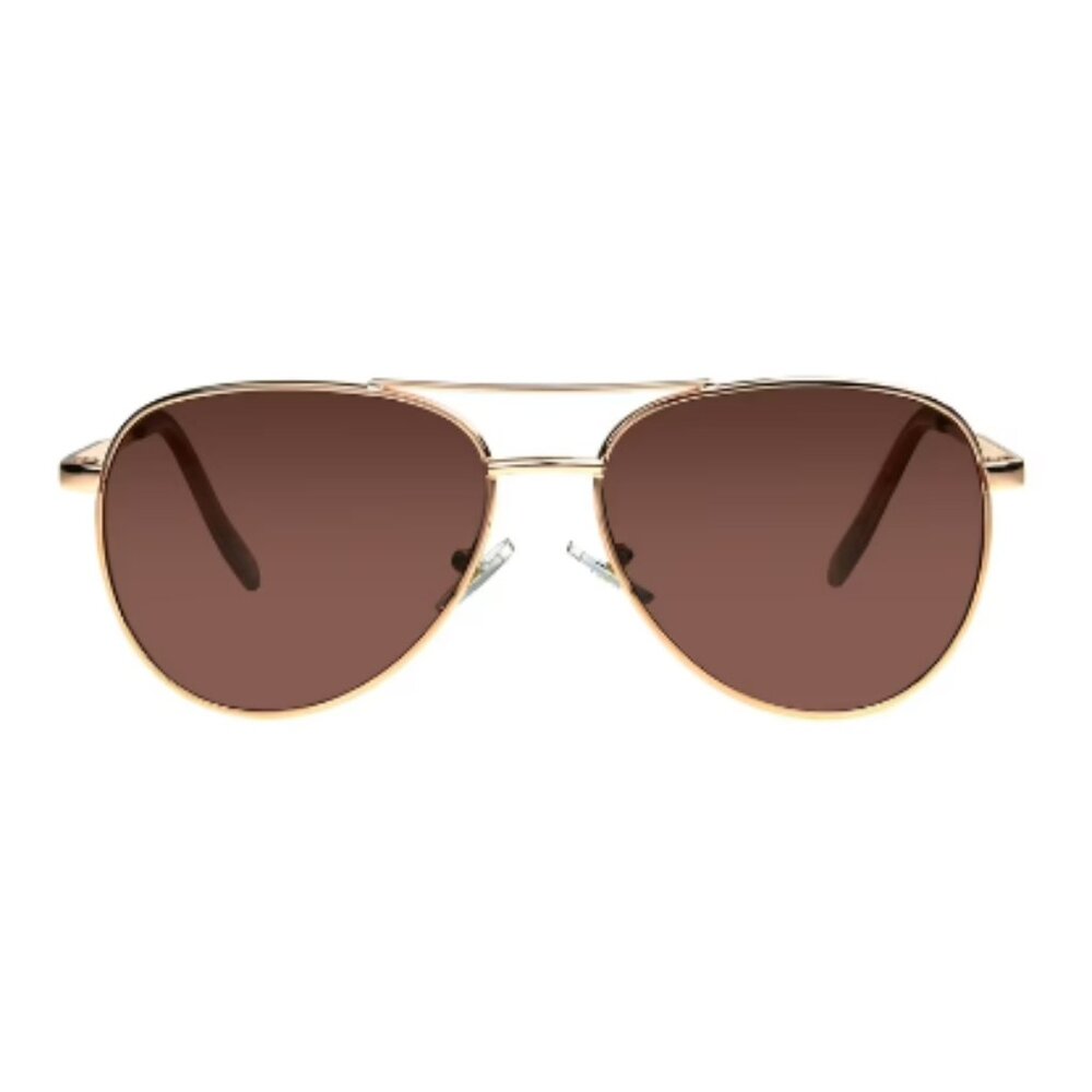 Foster Grant Cali Blue Gold/Brown Aviator Sunglasses